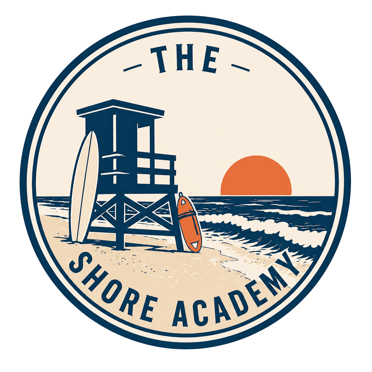 The Shore Academy logo, ocean safety school South Florida